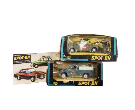 A Tri-ang Spot-On 405 Vauxhall Cresta BEA Crew Car, grey-green body, red/white 'BEA' logo, red interior, Pilot figure, 415 RA