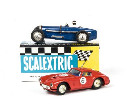 A Scalextric Bugatti Type 59 C.70, thought to be a Steve De Havilland later replica, c.1984, in dark blue with white driver, 