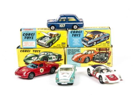 Corgi Toys Competition &amp; Sports Cars, 330 Porsche Carrera 6, 314 Ferrari Berlinetta 250 Le Mans, 309 Aston Martin Competi