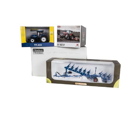 Universal Hobbies Tractors, 1:18 Dual Drive Ferguson TED-40, 1:32 Massey Ferguson MF 8737, Lemken Euro Titan 10 Plough, New H