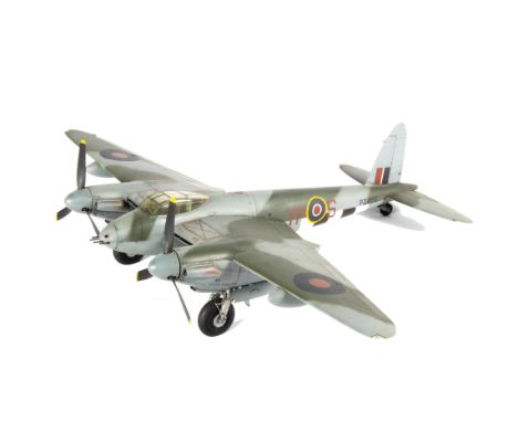 A Fine Scratchbuilt 1/24 scale Model of an RAF DH.98 de Havilland Mosquito Fighter-Bomber, in weathered RAF colours, code YP-