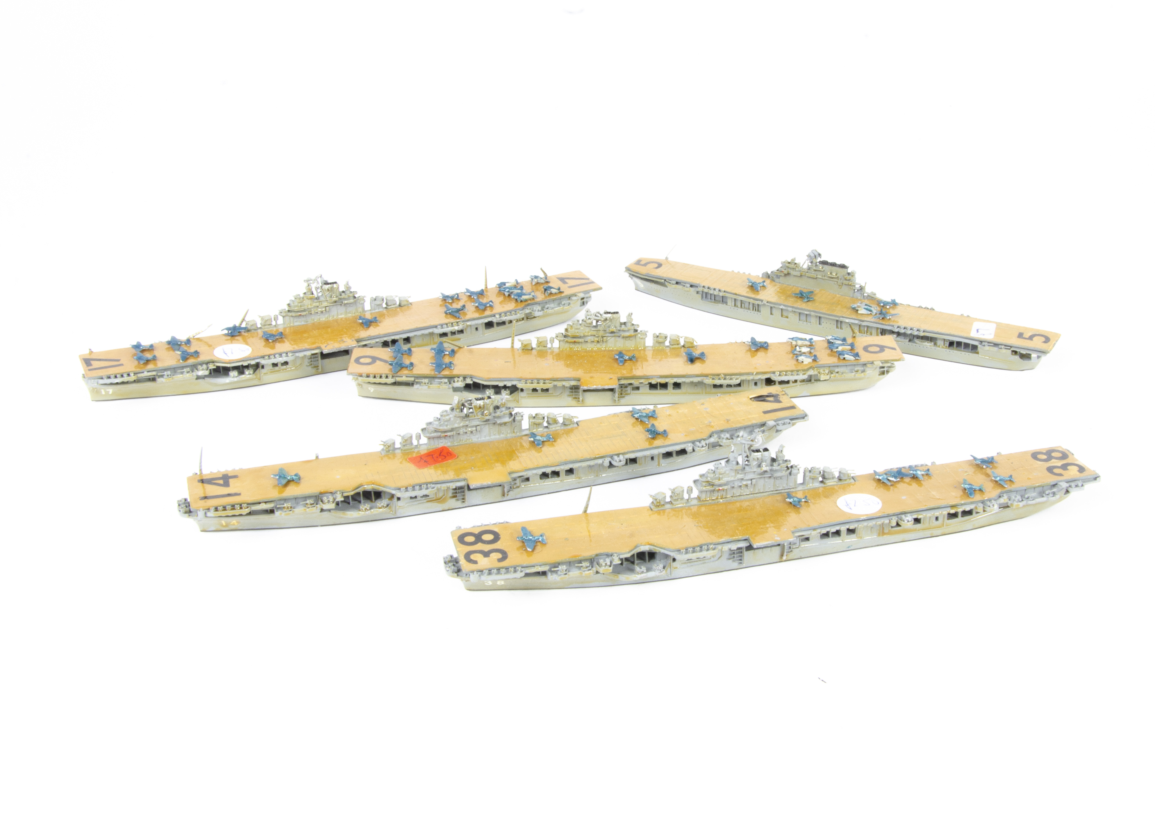 Various Makers Naval 1:1250 Scale Waterline Models, Including Five ...