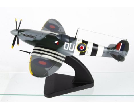 Bravo Delta Models 1:28 Scale Supermarine Spitfire MK 1X DUL 093 A, in mahogany, finished in camouflage with D-Day black and 