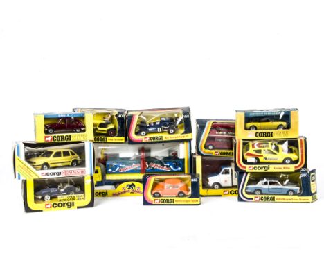 1960s-80s Corgi Toys, including 1164 Dolphinarium, 468 Routemaster Bus, 280 Rolls Royce Silver Shadow, 260 Renault 16, 383 Vo