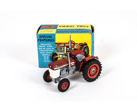 A Corgi Toys 66 Massey-Ferguson 165 Tractor, red/white body, grey chassis, in original box with inner packing piece, E, box V