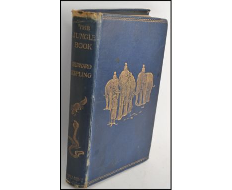 The Jungle Book; Kipling, Rudyard; 1894 First Edition, second impression (from June 1984). Original blue boards with gilt ele