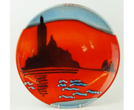 A Poole pottery charger, decorated with a view of Venice, 39.5cm diameter