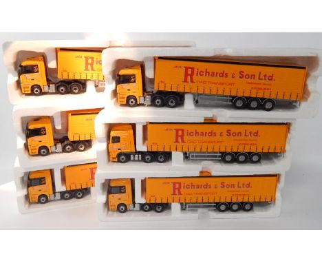 Corgi die cast lorries, comprising six Jack Richards & Sons Ltd, Fakenhamn, chassis and cab registration numbers unmatched. (