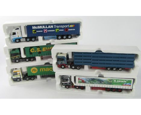 Corgi die cast lorries, comprising MacFarlane, C.S.Ellis Group Ltd, McMullan Transport, Westfield 'Eden Project', and MacTagg