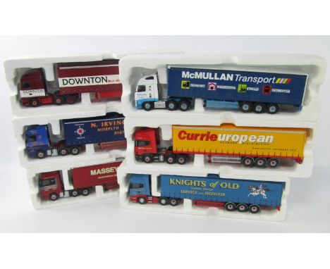 Corgi die cast lorries, comprising Massey Wilcox, N.Irving Transport, Knights of Old, Currieuropean Downton, and McMullan Tra