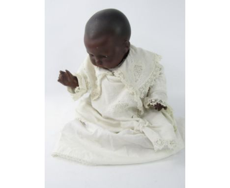 An Armand Marseilles black bisque head doll, 341/8.k.