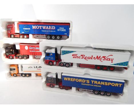 Corgi die cast lorries, comprising L.E.Jones Ltd, Gerry Jones Transport Services Ltd, Motward, Wreford's Transport, and The R