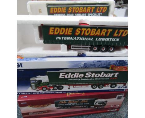 Corgi die cast Eddie Stobart lorry chassis, cabs lacking, some boxed. (a quantity)