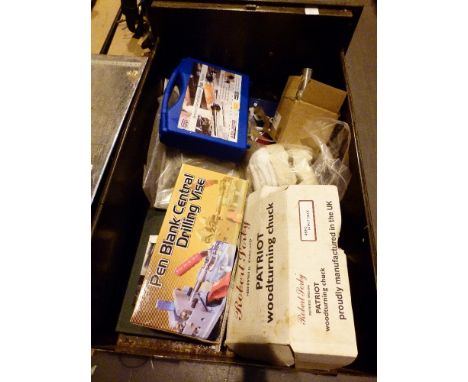 Box of wood turning tools 