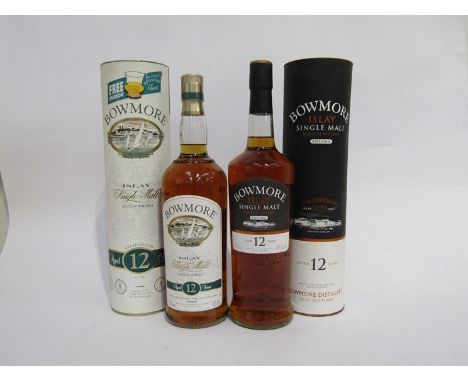 Bowmore Original Bottling Enigma 12 years Old Single Malt, 1ltr in tube, Bowmore 12 years Old Islay Single Malt Scotch Whisky