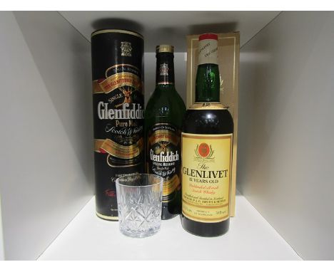 The Glenlivet 12 years Old Highland Malt Scotch Whisky 26 2/3 fl ozs, Glenfiddich Special Reserve Pure Malt Scotch Whisky 70c
