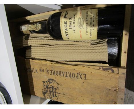 1963 Borges Vintage Port x 12, in pine crate