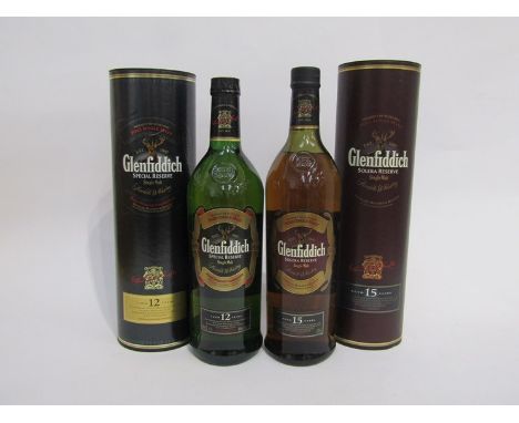 Glenfiddich Solera Reserve 15 years Old Single Malt Scotch Whisky 1ltr, Glenfiddich Special Reserve 12 years Old Single Malt 
