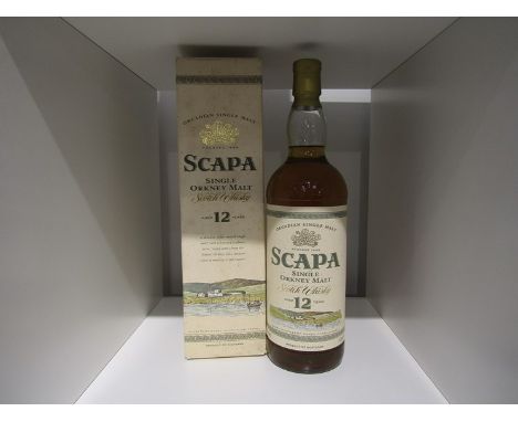 Scapa 12 years Old Orcadian Single Orkney Malt Scotch Whisky, 1ltr boxed