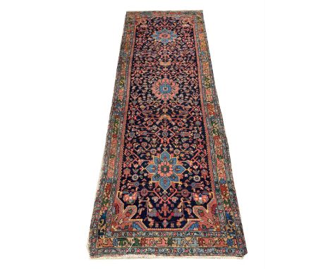 NORTH WEST PERSIAN HERIZ DESIGN RUNNER. 306cm x 108cm.