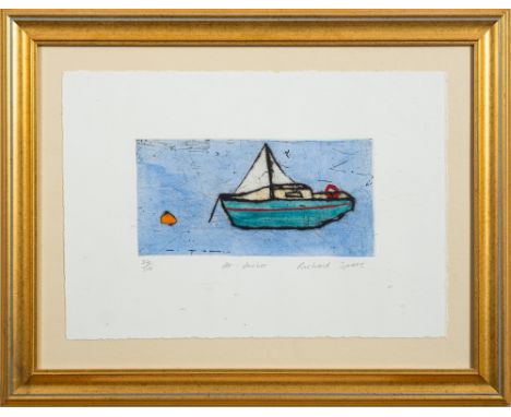 * Richard Spare [b.1951]-At Anchor,:- etching with aquatintsigned, inscribed and numbered 24/150sheet size 25 x 36cm.