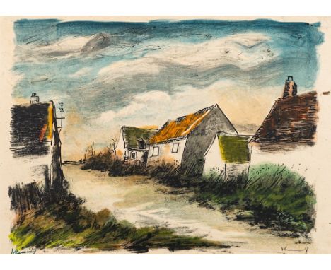 * Maurice de Vlaminck [1876-1958]-La Route du Village,:-lithograph, numbered 29/200 in pencil36 x 50cm.* Provenance. The Redf