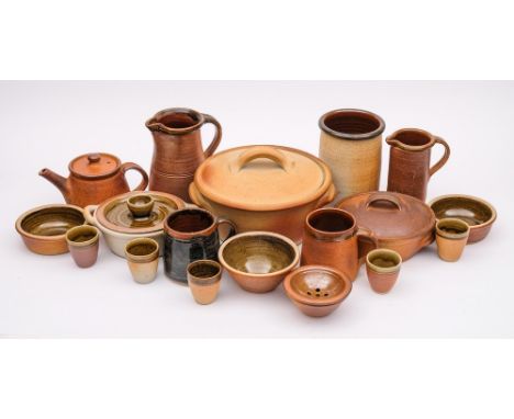 *John Leach [1939-2021] Muchelney Pottery an extensive quantity of domestic stoneware: including five casserole dishes and co