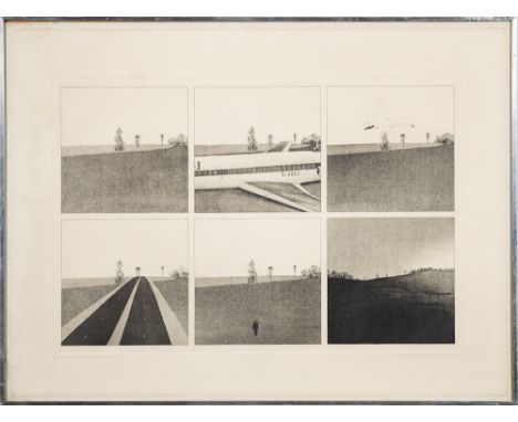 * Fionnula Bond & Leslie Evans [20/21st Century]-Six Episodes in a Landscape,:-etching with aquatintsigned and dated '71, ins