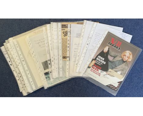Entertainment Collection housed in white ring binder including signature pieces, photos and letters of A-List stars such as J
