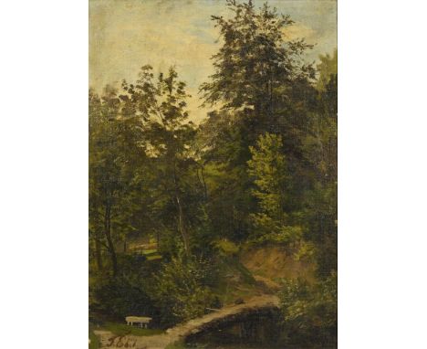                     EBEL,             Fritz (1835 Lauterbach - 1895 Düsseldorf)    Sonnige LandschaftÖl/Leinwand/Karton. Link