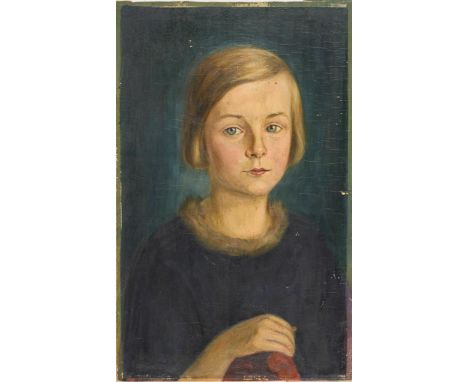                     WIEGER,             Wilhelm (1890 Hardegsen - 1964 Cappel-Altendeich)    "Bildnis der Ottilie Redslob"Öl/