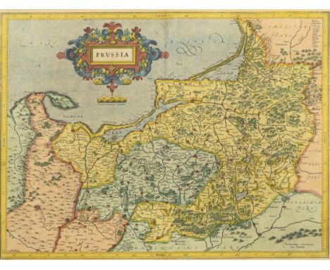                     MERCATOR,             Gerard(1512 Rupelmonde - 1594 Duisburg)    Landkarte von PreußenKolorierter Kupfers