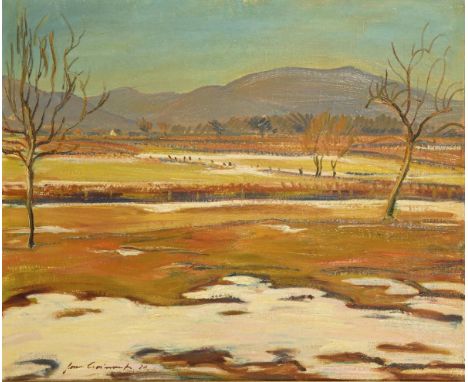                     CROISSANT,             Hermann (1897 Landau - 1963)    Winter in der PfalzÖl/Leinwand. Links unten signie