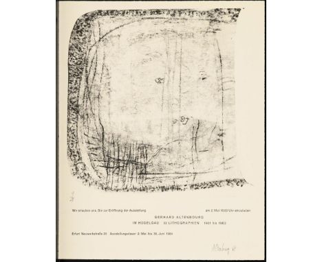                     ALTENBOURG,             Gerhard (1936 Rödichen-Schnepfenthal (Waltershausen) - 1989 Meißen)    Einladung 