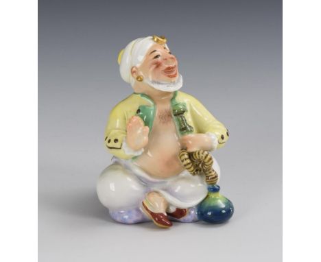 Türke mit Wasserpfeife. Meissen. Schwertermarke, Jahreszeichen 1990, 1. Wahl. Modell-Nr.: A 1147. Entwurf: 1926.             