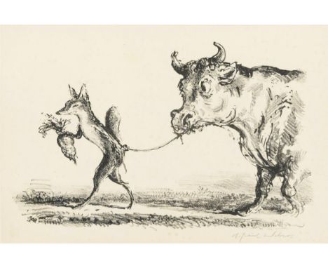                     WEBER,             Andreas Paul (1893 Arnstadt - 1980 Schretstaken)    "Die Runkelrübe"Lithografie. Bleis