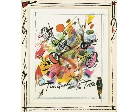                     TINGUELY,             Jean (1925 Freiburg/Schweiz - 1991 Bern)    Ausstellungsplakat "Tinguely at the Tat