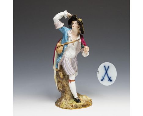 Schäfer. Meissen. 1860-1890. Modell-Nr. 1296 (neue Form-Nr. 61074).             Höhe: 27 cm.             Modell von Johann Jo