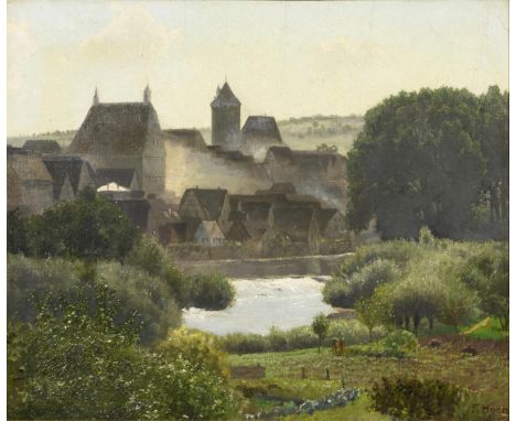                     HOCH,             F.    Ansicht BesigheimÖl/Leinwand/Karton. Rechts unten signiert. 43 x 52 cm. Gerahmt :