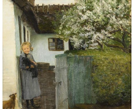                     LARSEN,             Knud (1865 Vinderod - 1922 Frederiksberg)    Abstand haltenÖl/Leinwand. Rechts unten 