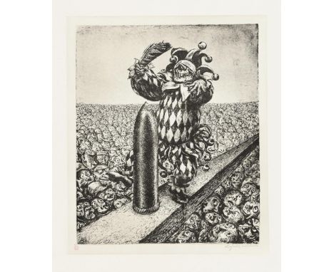                     WEBER,             Andreas Paul (1893 Arnstadt - 1980 Schretstaken)    "Die Glanznummer"Lithografie auf B