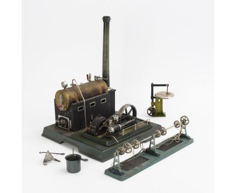 Märklin-Dampfmaschine, Modell 4097/ 8. Firmenzeichen gemarkt. Um 1935.             Metall. 45 x 35 x 35 cm.             Größt