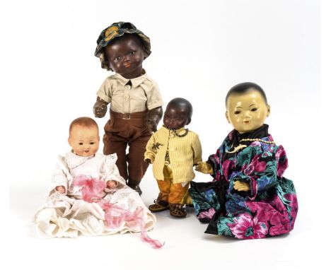 4x "My Dreambaby" mit unterschiedlichen Hautfarben. Armand Marseille und Vereinigte Köppelsdorfer Porzellanfabrik. Alle gemar