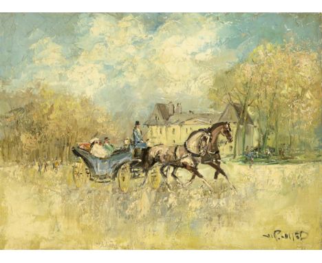                     PRESCHER VAN ED,             Walter (1916 Dresden - 1988 Ottendorf)    Paris - Im Bois de BoulogneÖl/Lein