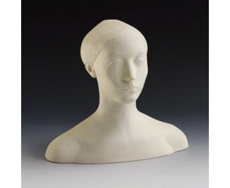 "Weibliche Büste". Goebel. Ohne Plakette (ungemarkt), 1980er Jahre. Unsigniert. Goebel-Galerie 1982, Auflage 99 Stück.       