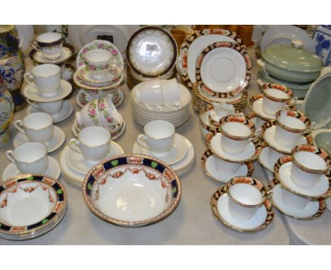 Teawares - a Royal Albert Crown china part tea service; a Royal Grafton part tea service ; a Colclough part tea service; a Qu