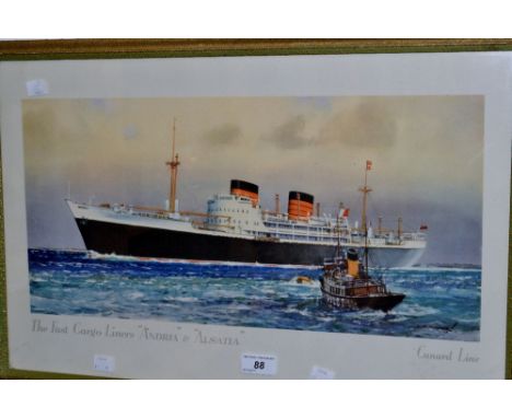 A framed print
The Fast Cargo Liners
' Andria and Alsatia'
Cunard Line