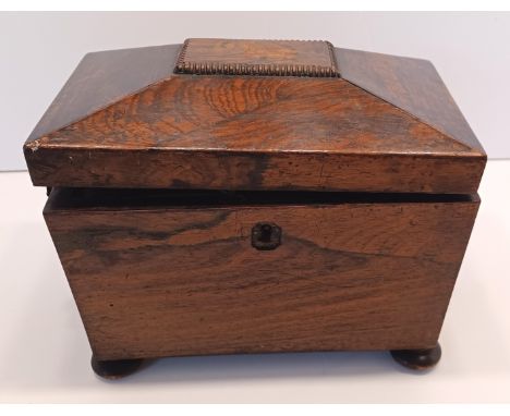 ROSEWOOD TEA CADDY FOR RESTORATION