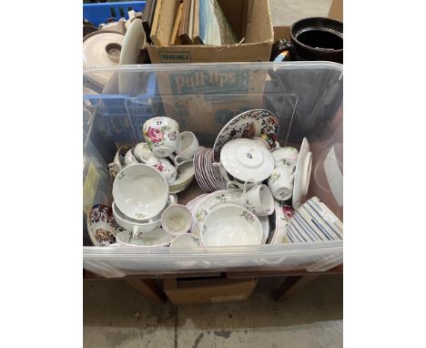 A box of Aynsley, Royal Worcester and other ceramics