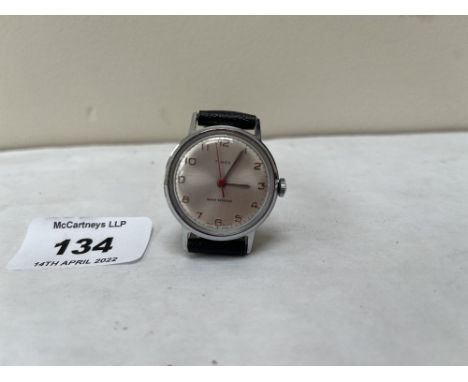 A 1960s/70s Timex stainless steel gentleman's wristwatch. Movement winds and runs